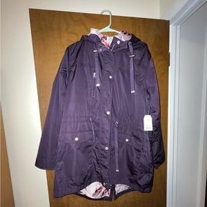 NWT Time & Tru Purple Anorak Jacket / Coat (water and rain resistant!)